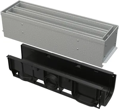 Productafbeelding van Alcadrain AVZ101S-R123R: Revisiedeel voor goten, symmetrisch, 100 mm, verzinkt
