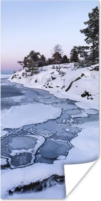 Produktbild von MuchoWow® Poster Meer - Eis - Schnee 60x120 cm - Wandschmuck