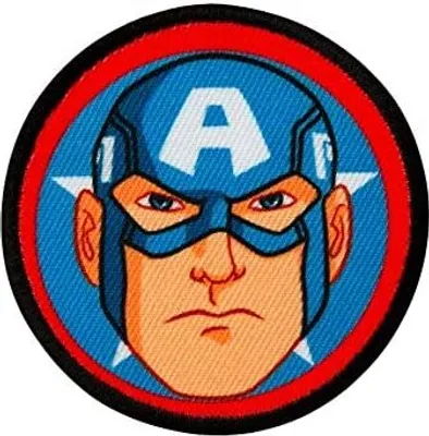 Produktbild von MARVEL - AVENGERS - Captain America Button - Aufnäher Iron-On Patch Applikation Aufbügler