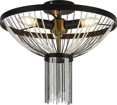 Immagine prodotto di Plafoniera in metallo E14 rotonda Ø 40 cm nero Plafoniera moderna a 3 luci