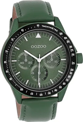 Produktbild von Oozoo Leder Herren Uhr Analog Quarzuhr Armband grün Timepieces D2UOC11111