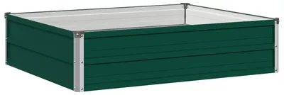 Zdjęcie produktu dla Podwyższona grządka do ogrodu, zielona, wymiary 100 x 80 x 24 cm, wykonana ze stali