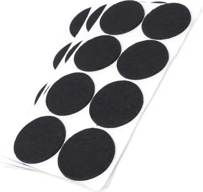 Produktbild von Adsamm® | 24 x selbstklebende Filzgleiter / Schwarz / Ø 50 mm / rund / Möbelgleiter aus Filz mit 3.5 mm Stärke