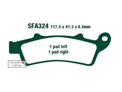 Produktbild von EBC Brakes Bremsbeläge Satz Bremsklötze für APRILIA MOTORCYCLES SCARABEO SFA324HH