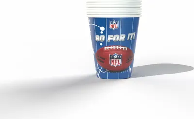 Produktbild von Becher NFL 250 ml 6er-Pack Motiv 1 Papierbeche für Superbowl Motto-Party