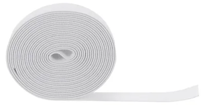 Elastische Nähbänder, 5 Stück, 25 mm breit, weiß