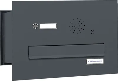 Produktbild von 1er Briefkastenanlage Mauerdurchwurf Klingel RAL 7016 Anthrazit