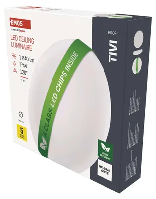 LED přisazené svítidlo TIVI, A CLASS, kruhové bílé 11W, IP44, neutrální bílá