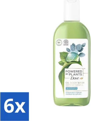 Zdjęcie produktu dla Dove Powered by Plants – olejkowy żel pod prysznic – eukaliptus – 250 ml – opakowanie ekonomiczne – 6 sztuk