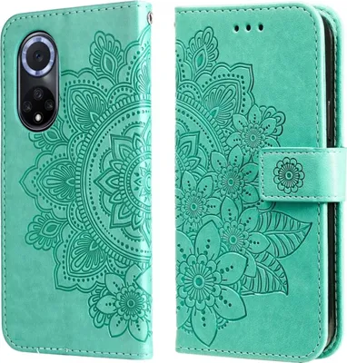 Produktbild von König Design Hülle kompatibel mit Honor Honor 50 Kunstleder Handyhülle - Handy Case Grün