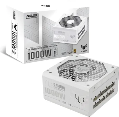 Produktbild von TUF Gaming 1000W Gold White Edition (weiß, 1x 12VHPWR, 5x PCIe, Kabel-Management, 1000 Watt)