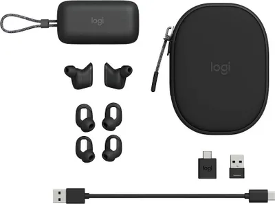 Produktbild von Logitech Zone True Wireless, Kabellos, Graphit