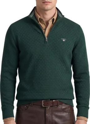 Produktbild von Gant Pullover grün uni normaler Schnitt Baumwolle