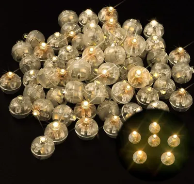 Produktbild von 120 Stück LED Ballons Lichter,Mini Bunt Led Ballonlichter,Runde LED Ballons Lichter,Runde Party Licht,Flash Buntes Licht,für Geburtstag Hochzeit Halloween Weihnachten Dekoration