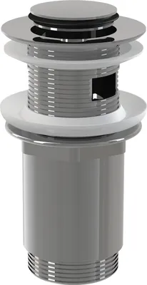 Produktbild von Alcadrain Ablaufventil für die Waschbecken CLICK/CLACK 5/4" Ganzmetal mit Überlauf, Kleiner Stopfen