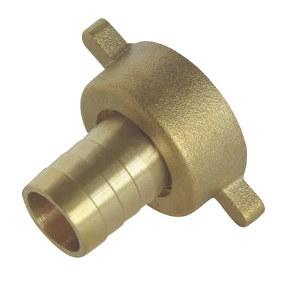 Produktbild von SOMATHERM FOR YOU – Gerader Schlauchanschluss, 2-teilig – Zuverlässig, schnell und einfach anzuschließen – Für Gartenschläuche mit Ø 19 mm – 3/4"-Drehmutter mit Flügeln – Messing