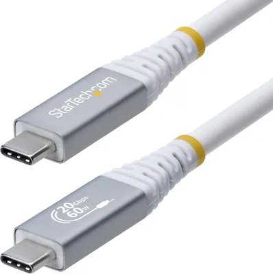 Produktbild von StarTech.com - USB-Kabel - USB-C (M) zu USB-C (M) - USB4 / Thunderbolt 3 / Thunderbolt 4 / DisplayPort 1.4 - 3.01 m - 4K120Hz Unterstützung, robust, flexibel - weiß