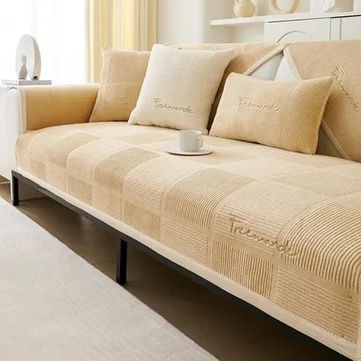 Produktbild von Fluweeliger Sofaüberwurf für 1-4 Personen - mit Anti-Slip-Boden - ideal für Hundebesitzer