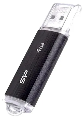 Produktbild von Silicon Power Ultima U02, 4 GB, USB Typ-A, 2.0, Kappe, 8 g, Schwarz