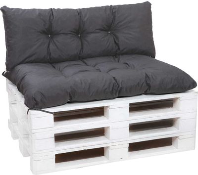 Palettenkissen 120x60x60, Gartenkissen Anthrazit, Pallettensitzkissen, Palettenkissen outdoor, Palettenmöbel, sitzkissen, Satz Kissen für Gartenmöbel