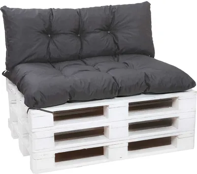 Produktbild von Palettenkissen 120x60x40, Gartenkissen Anthrazit, Palettenkissen outdoor, Pallettensitzkissen, sitzkissen, Palettenmöbel, Satz Kissen für Gartenmöbel