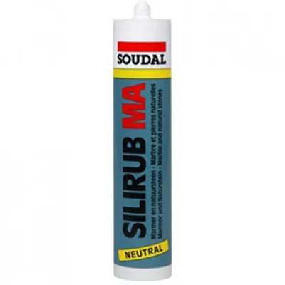 Produktbild von Silirub MA  Silikon für Naturstein Kartusche 310 ml schwarz SOUDAL