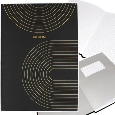 Image de Carnet A5 80 pages lignées, reliure dorée