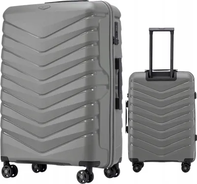 Zdjęcie produktu dla WINGS Duża walizka twarda XXL 4 kółka TSA 97L Szara