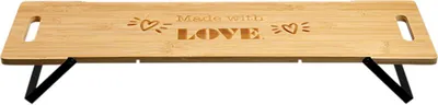 Produktbild von Servierbrett Bambus 67 x 19 cm mit Klappfüßen KESPER | Holzplatte Küche