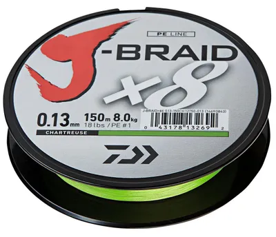 Produktbild von Daiwa Schnur J-Braid Farbe Chartreuse Länge 300m ø 0,06mm