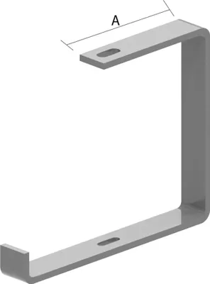 Immagine prodotto di Staffa Vergokan C, H=180, L=200, 0,3 kN, zincata elettroliticamente, 1 pz.