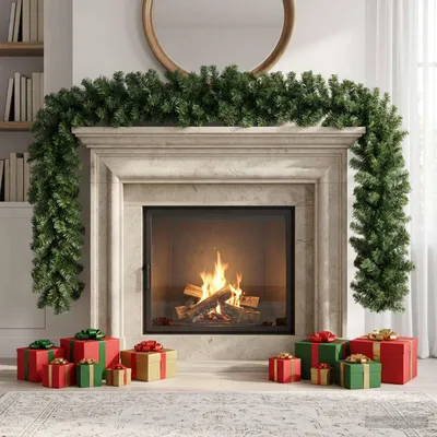 Productafbeelding van Kerstkrans Groen 270 cm PVC