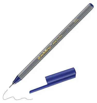 Produktbild von edding Fineliner 55, blau, metallgefasste Spitze, Strichstärke 0,3 mm