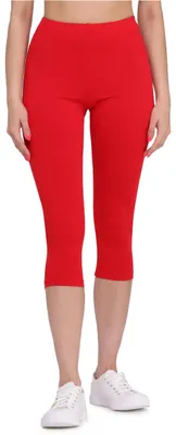 Image de Leggings 3/4 pour femme Bellivalini en viscose BLV50-148 (rouge, M)