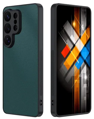 Image de Coque de téléphone ultra-fine en similicuir lisse pour Samsung Galaxy S26 Ultra 5G, en TPU et silicone