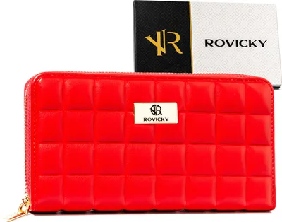 Obrázek produktu pro Rovicky dámská peněženka z  červená pikovaná 19x10,5 cm