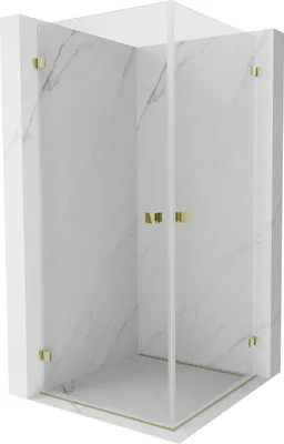 Produktbild von Mexen Lunar-B Duo Duschkabine mit Flügeltür 75 x 75 cm, Transparent, Gold - 832-075L-075P-50-00