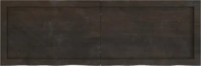 Produktbild von vidaXL Tischplatte Dunkelbraun 120x40x(2-6)cm Massivholz Eiche