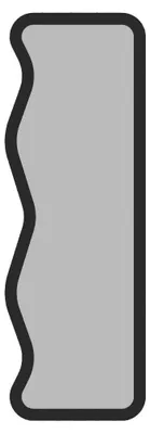 Immagine prodotto di Specchio in legno "Asel" - 50 x 160 cm - Nero