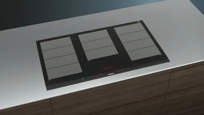 Obrázok produktu pre Siemens EX975LXC1E, Čierna, Nerezová oceľ, Vstavaný, Indukčná varná doska so zónami, Keramický, 5 zone(s), 5 zone(s)