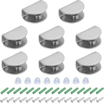 Produktbild von RVS Glasplanksteunen für Wandmontage, 5/16"-3/8" Glasplanken, 8 Stück