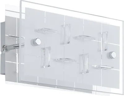 Zdjęcie produktu dla Kinkiet LED ZELTUM chromowany biały-przezroczysty 4W Ciepła biel 420lm szkło wym:12x22x8cm IP20 Italux