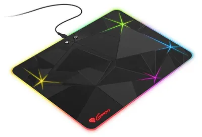 Zdjęcie produktu dla GENESIS Boron 700, Czarny, Wzór, Poli(chlorek winylu), Guma, Zasilane prze USB, Podkładka dla graczy