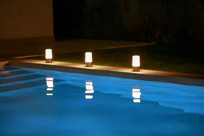 Produktbild von NewGarden MAIA LED Gartenleuchte Akku Silber IP44