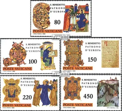 Produktbild von Briefmarken Vatikanstadt 1980 Mi 759-763 (kompl.Ausg.) FDC Hl. Benedikt