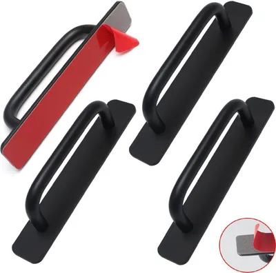 Produktbild von Türgriff Möbelgriff,Aluminium Griff Selbstklebend,Türgriffe,18cm/15cm（4 Stück ）