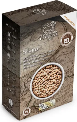 Produktbild von Peugeot Sikara weißer Pfeffer, Gewürz, Für Peugeot Pfeffermahlwerk, 3 x 20 g Beutel, 42486