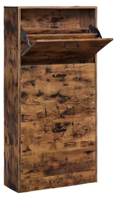 Obrázok produktu pre Skriňa na topánky s klapkami, na 18 párov, kompaktná, rozmer 60 x 24 x 120 cm
