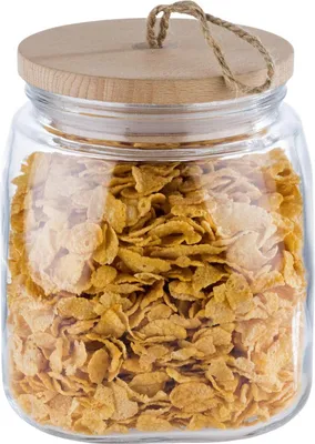 Produktbild von Vorratsglas mit Holzdeckel und Silikondichtung - 2 Liter