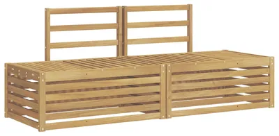 Immagine prodotto di Set divano da esterno vidaXL, 3 pezzi, bianco, 182,5 x 63 x 73 cm
